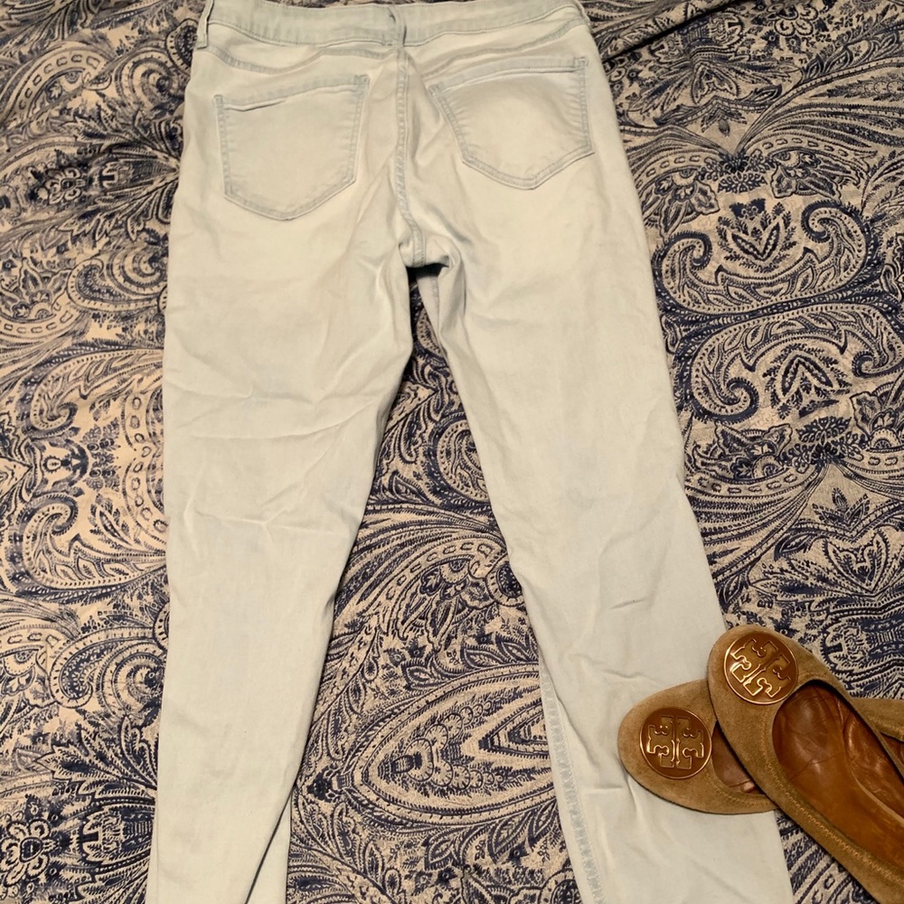 Old navy skinny light wash distressed